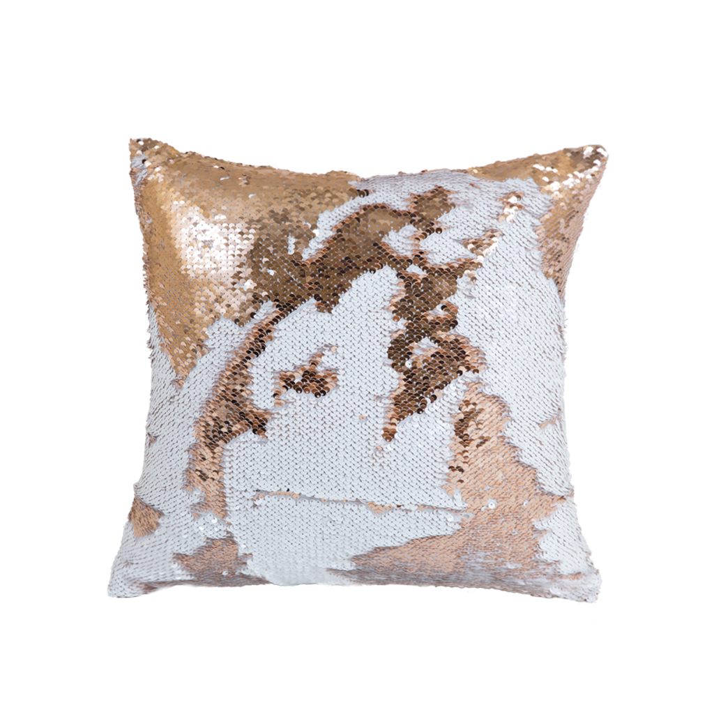 Напірник паєтками біле срібло 40 * 40см | Интернет-магазин Кактус