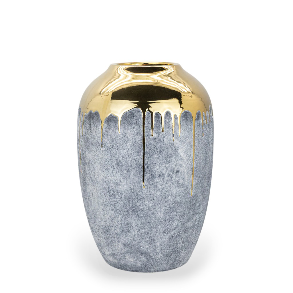 Ваза керамическая Golden Edge 33,5см | Интернет-магазин Кактус