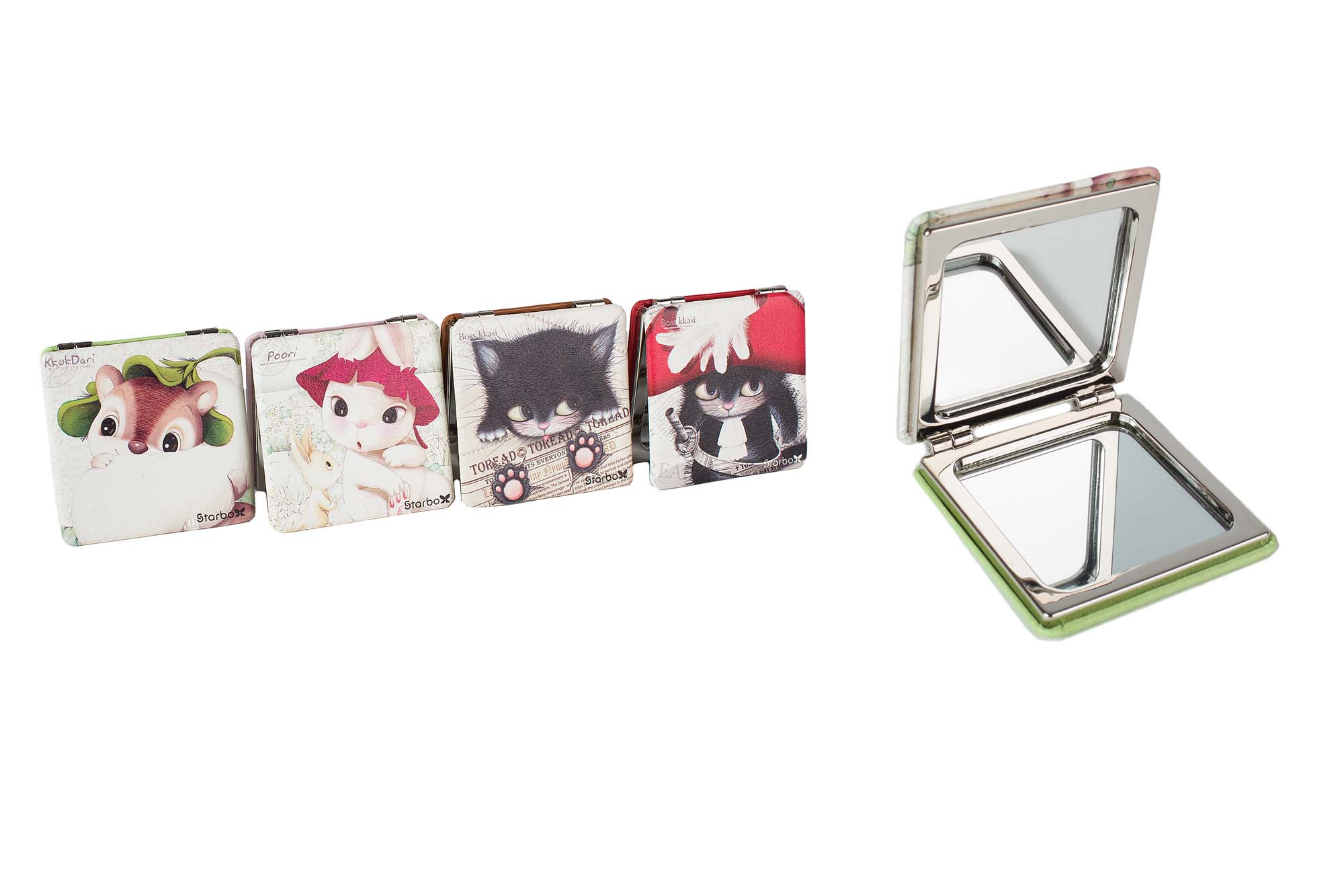 Зеркальце S (животные) 4 вида | Интернет-магазин Кактус