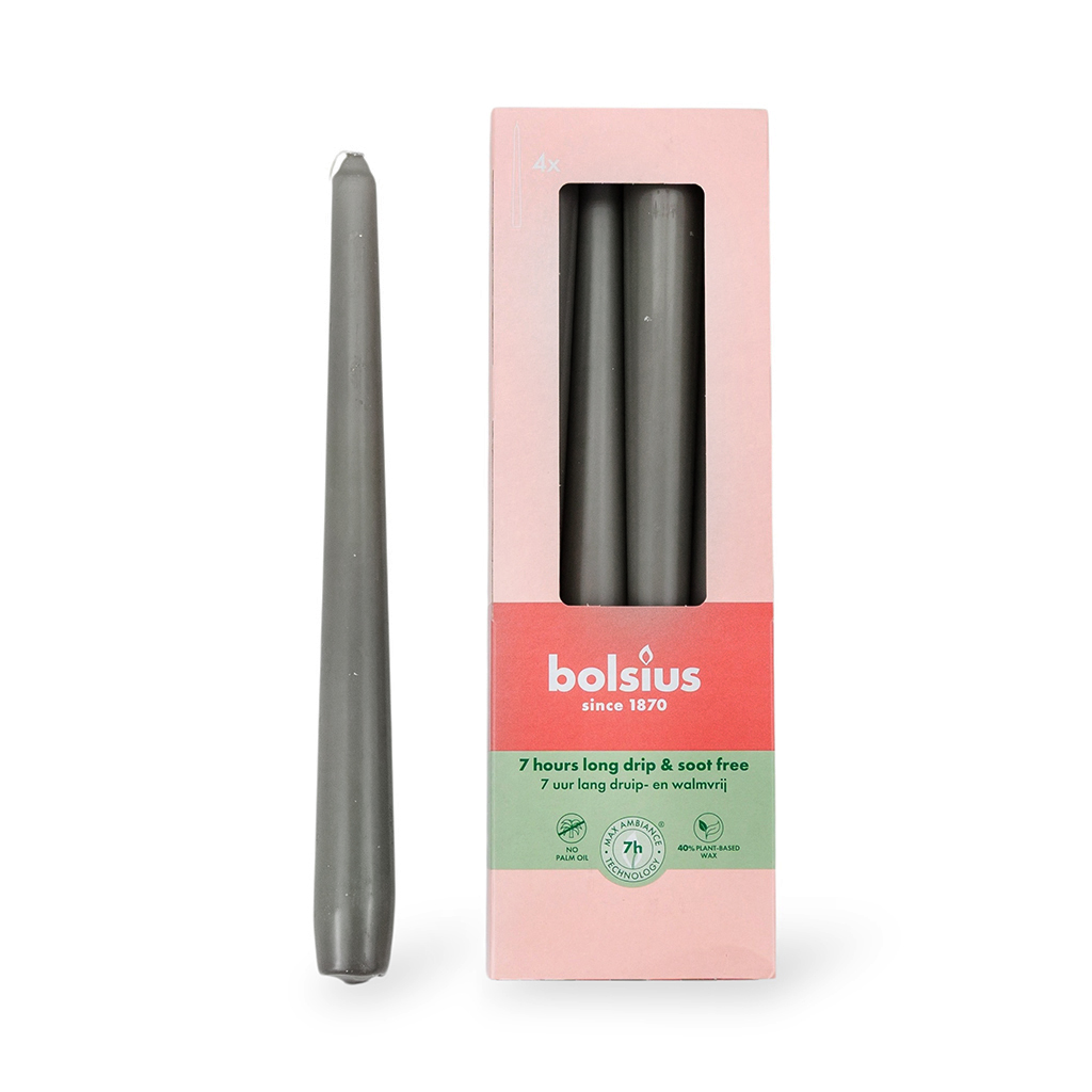 Набор свечей столовых 4 шт мокко | Интернет-магазин Кактус