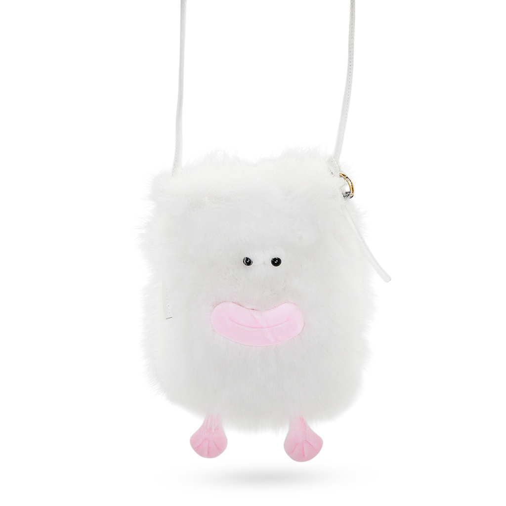 Сумка кроссбоди Улыбка белая 18 см | Интернет-магазин Кактус