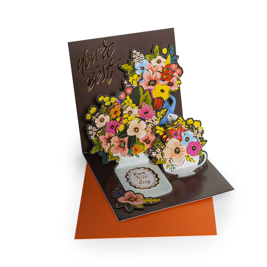 Открытка 3D Enjoy your day 14х14 см | Интернет-магазин Кактус