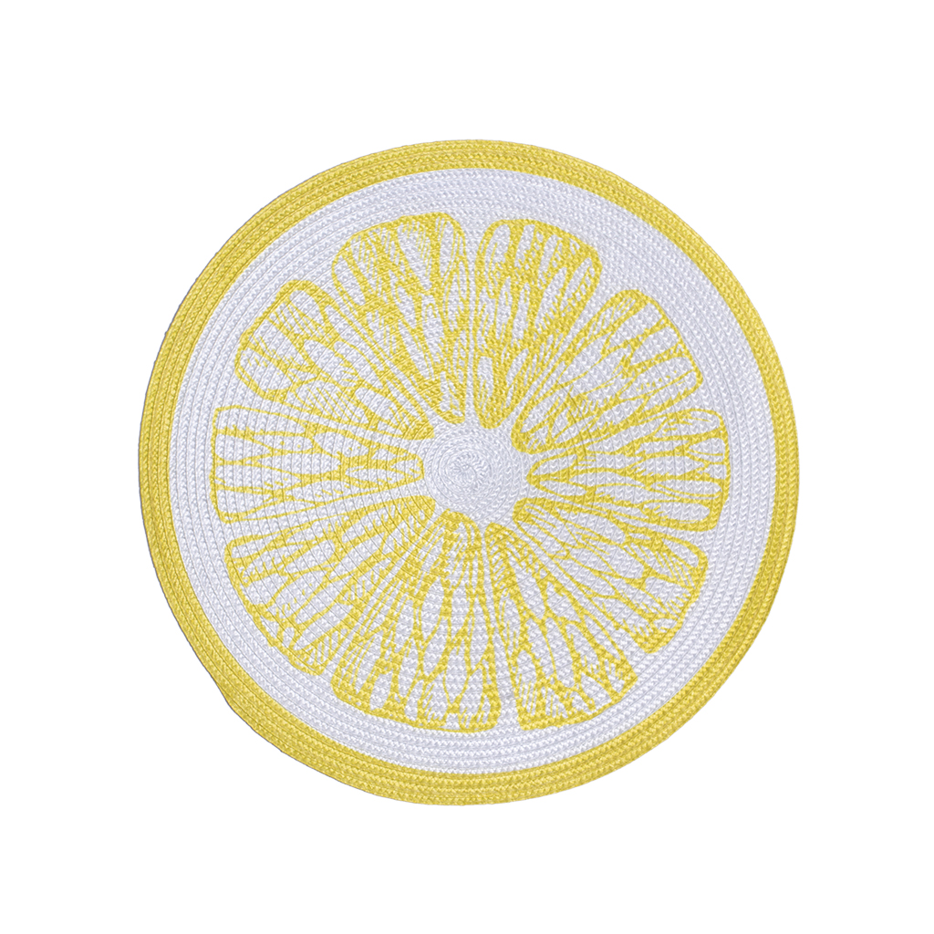 Циновка круглая Lemon жёлтый 38см | Интернет-магазин Кактус