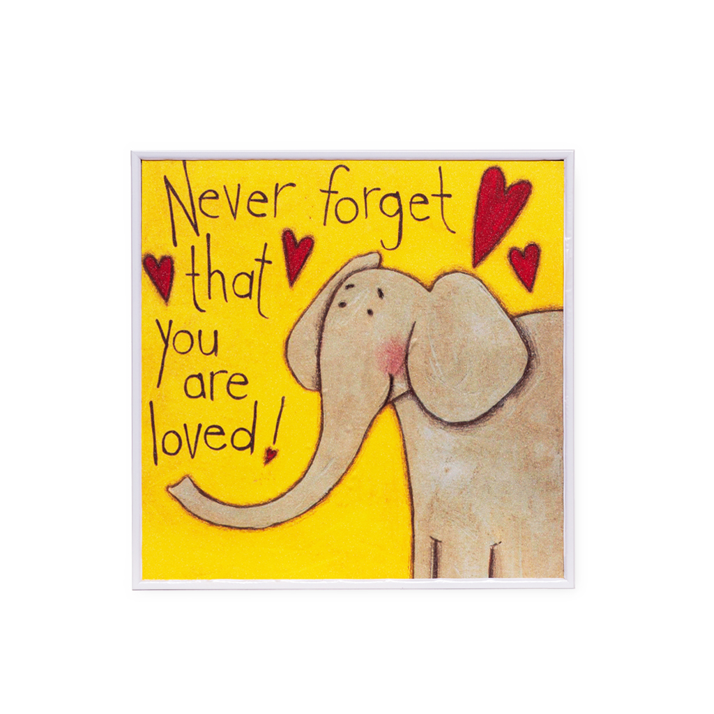 Картина в рамці Слон never forget 21 * 21см | Интернет-магазин Кактус