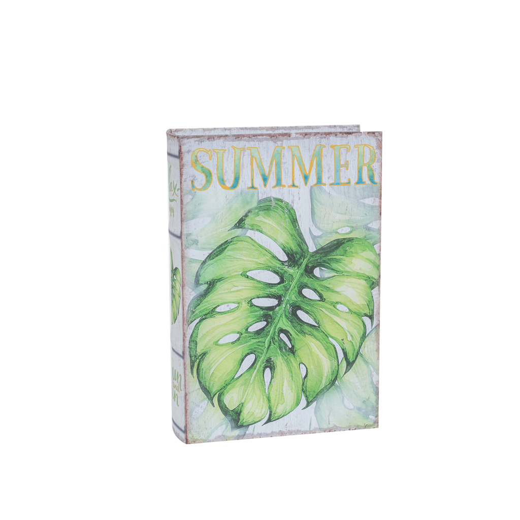 Шкатулка-фолиант холст Лист монстеры M | Интернет-магазин Кактус