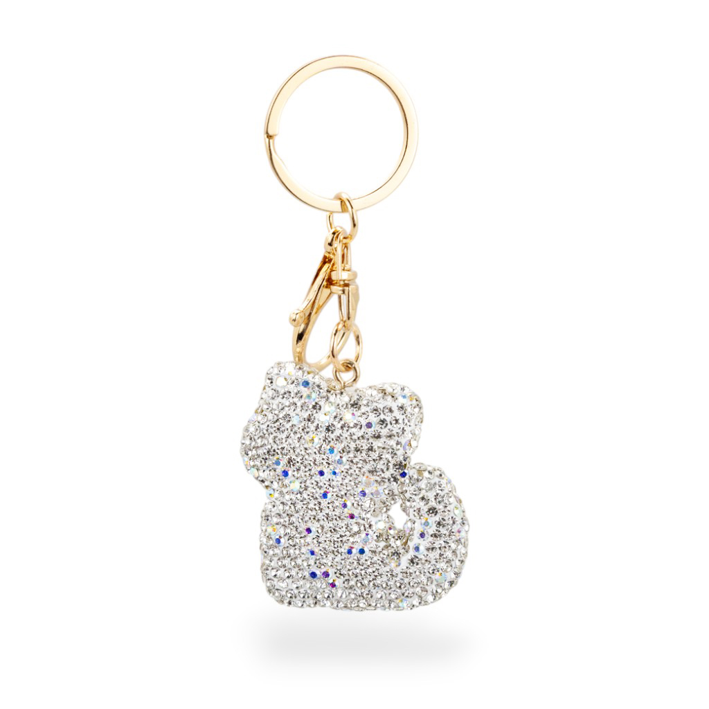 3D брелок Котик серебро 11см | Интернет-магазин Кактус