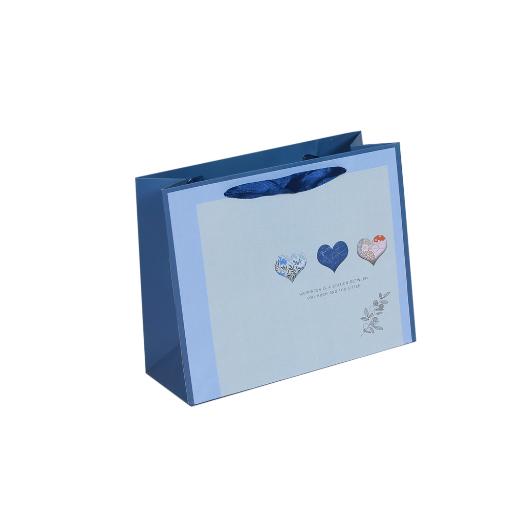 Кулек подарочный Happiness сердца гол. M | Интернет-магазин Кактус