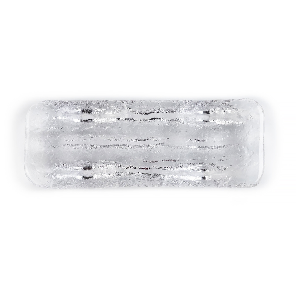 Блюдо стеклянное Лед прозрачный 2,5х8,5х23 см | Интернет-магазин Кактус