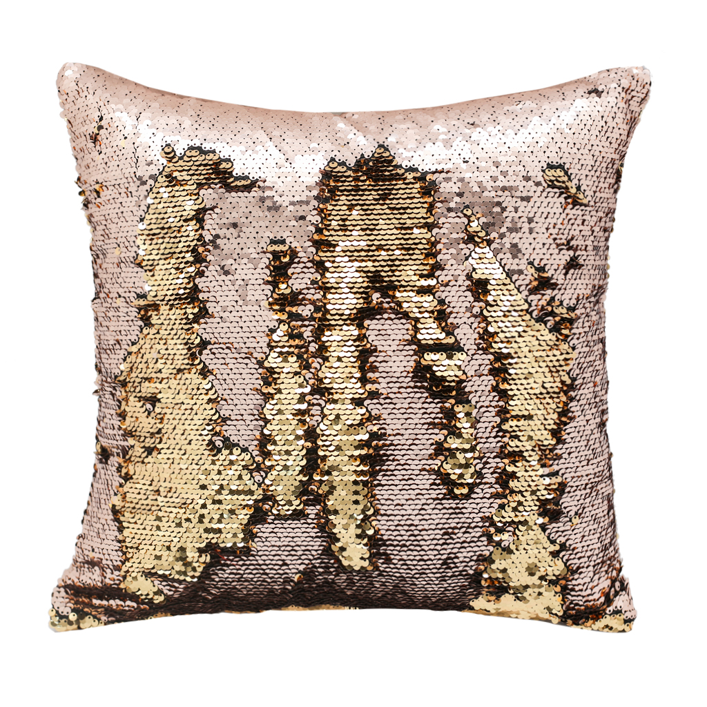 Подушка паєтками беж-золотий 40 * 40 | Интернет-магазин Кактус
