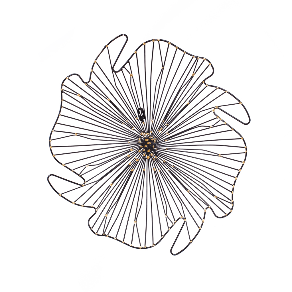 Декор настенный Цветок, черное золото М | Интернет-магазин Кактус
