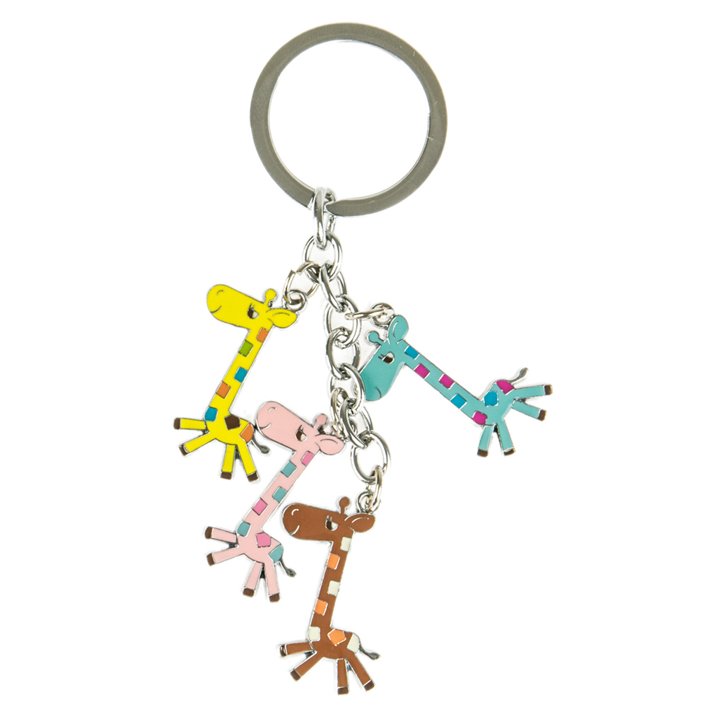 Брелок металл  (Жираф четвёрка.) | Интернет-магазин Кактус