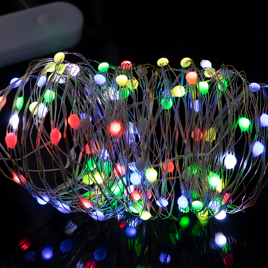 Bluetooth Smart Гирлянда разноцветная 10м 100 Led от сети