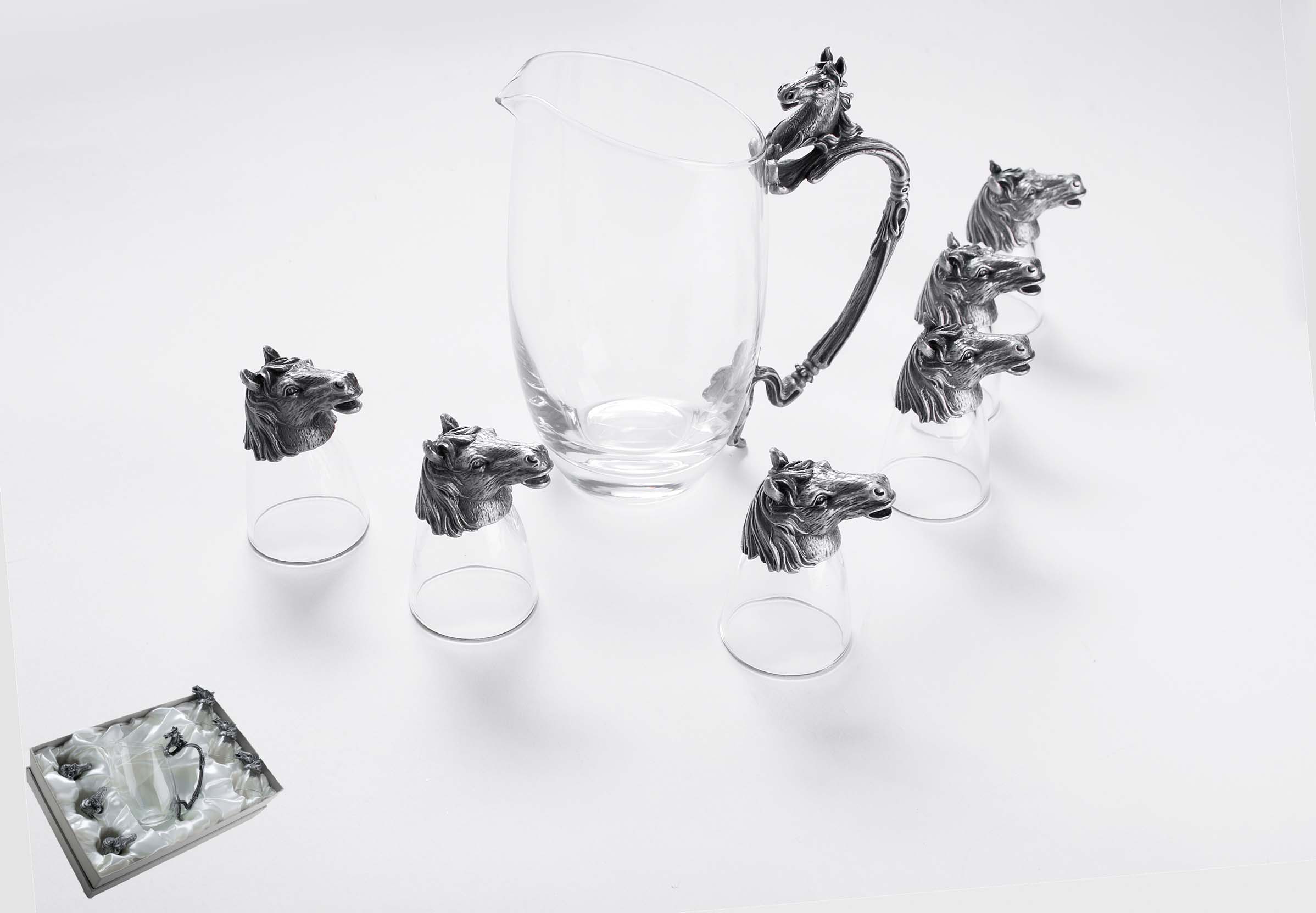 Набор водочный Лошадь (графин и 6 рюмок) | Интернет-магазин Кактус