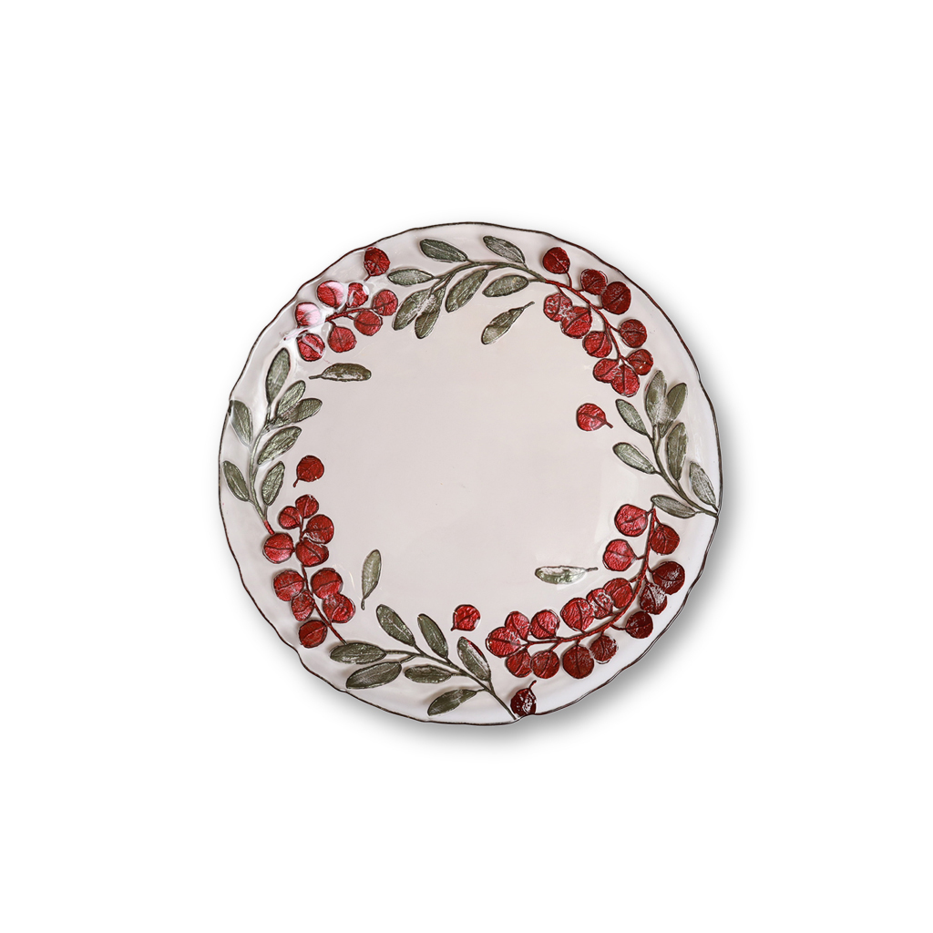 Тарелка Ветка Рябины стекло 21cм | Интернет-магазин Кактус