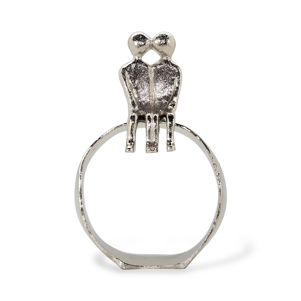 Фигурка алюминиевая Пара на кольце серебро 23,5 см | Интернет-магазин Кактус