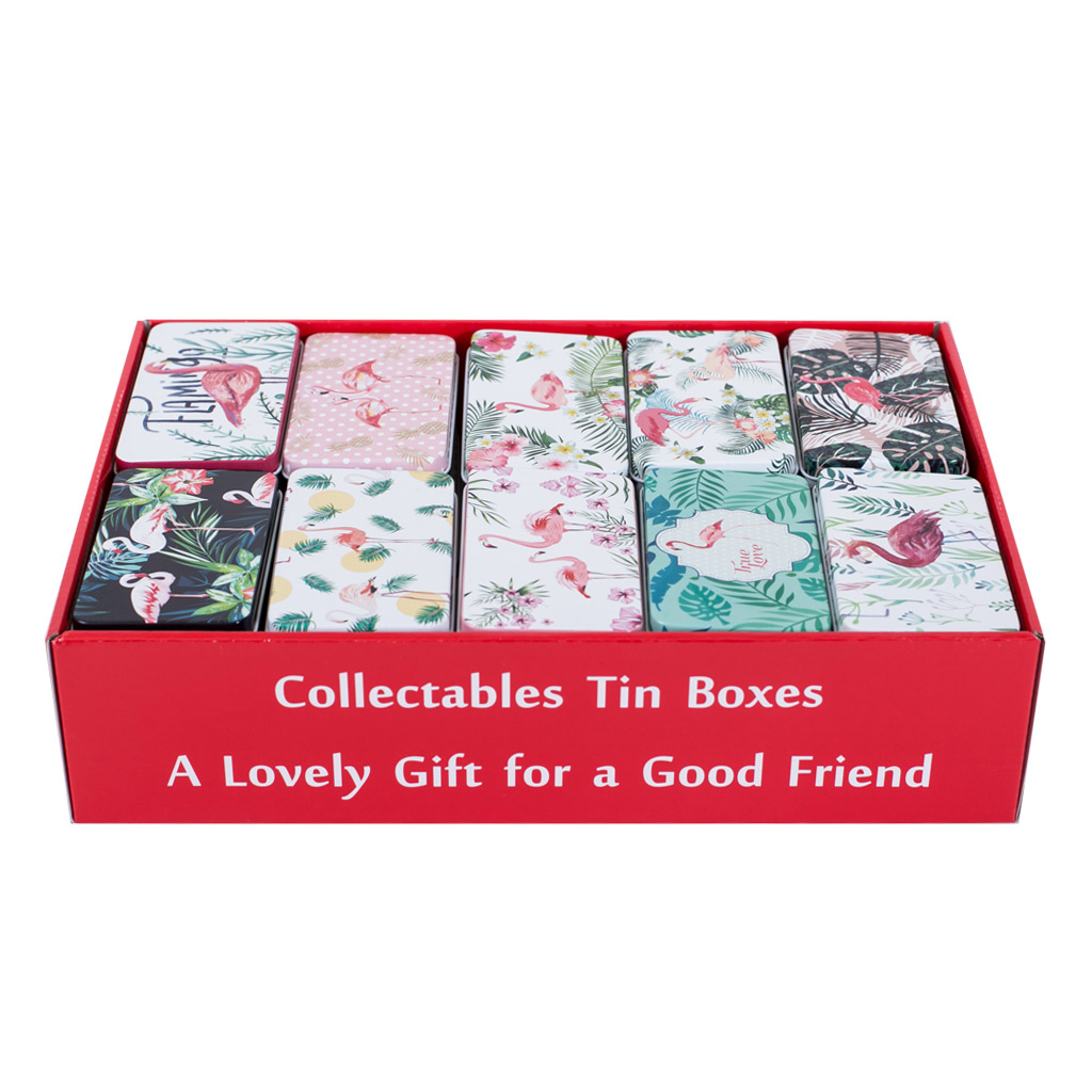 Коробочка метал Фламінго 10 видів | Интернет-магазин Кактус