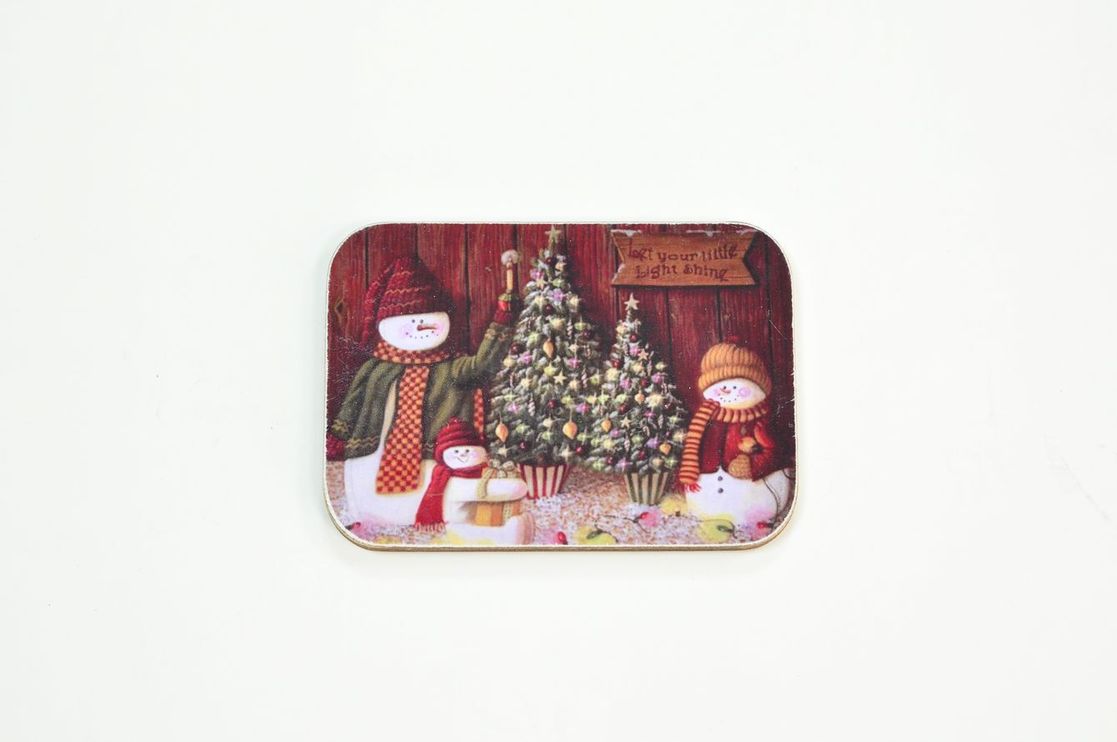 Магніт 5.5 * 5.5см (Сімя сніговиків) | Интернет-магазин Кактус