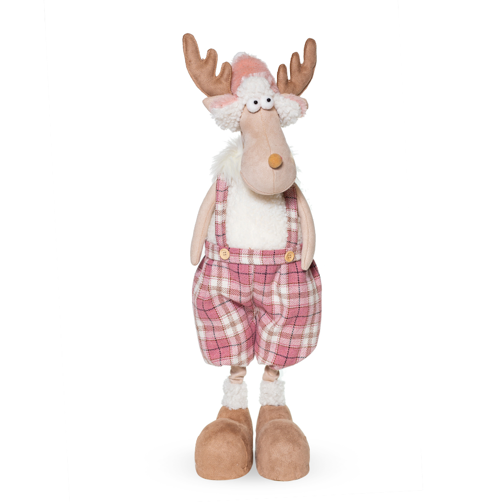 Фигурка Олень мальчик розовый 60 см | Интернет-магазин Кактус