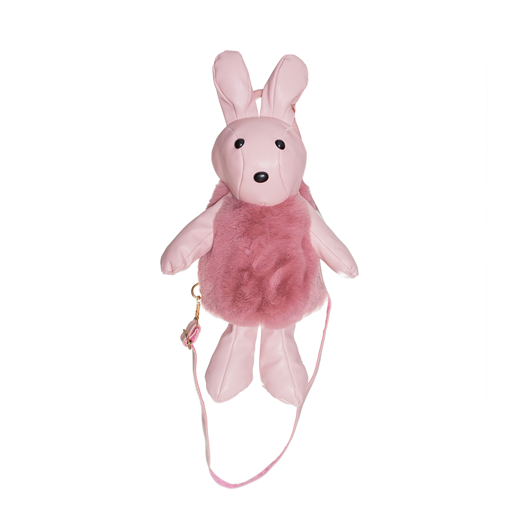 Рюкзачок Зайка розовый мех 40 * 22 *12см | Интернет-магазин Кактус