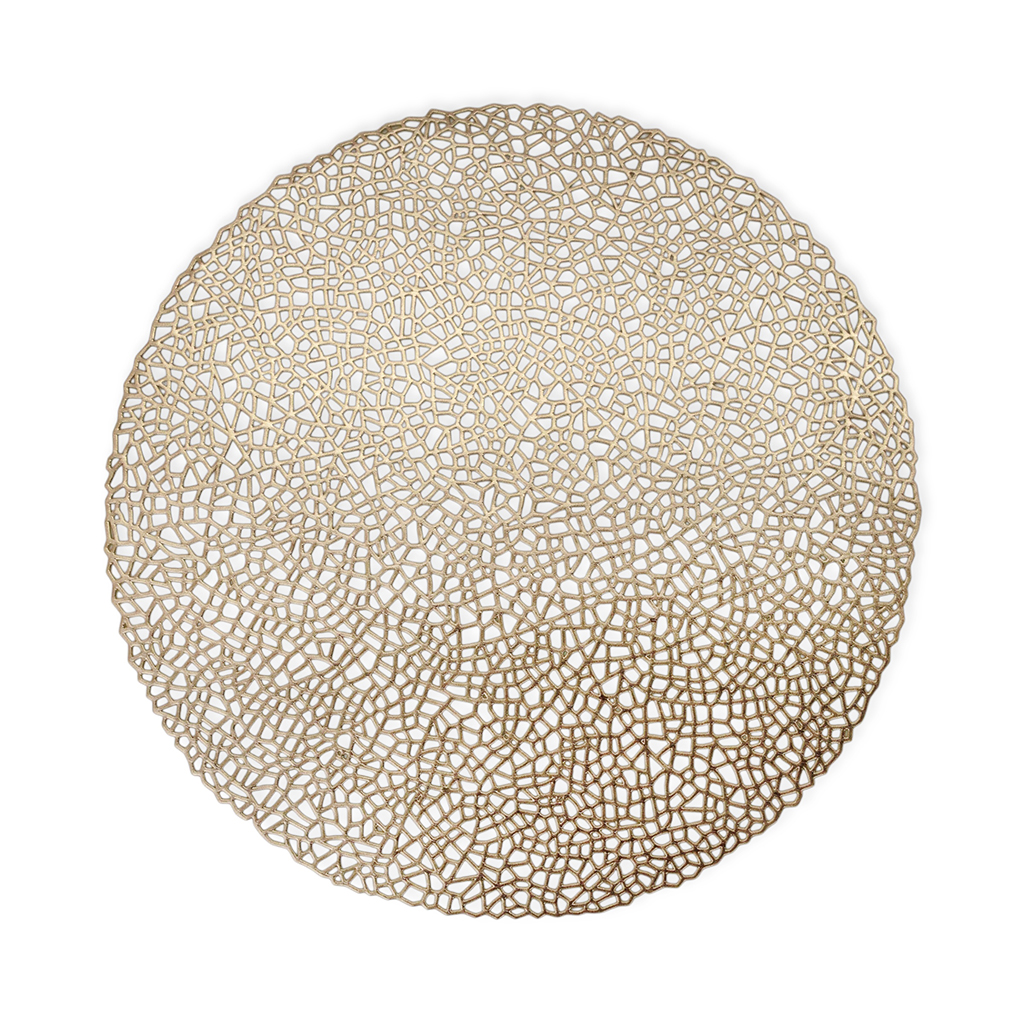 Салфетка под тарелку ПВХ Linea золото 38 см | Интернет-магазин Кактус