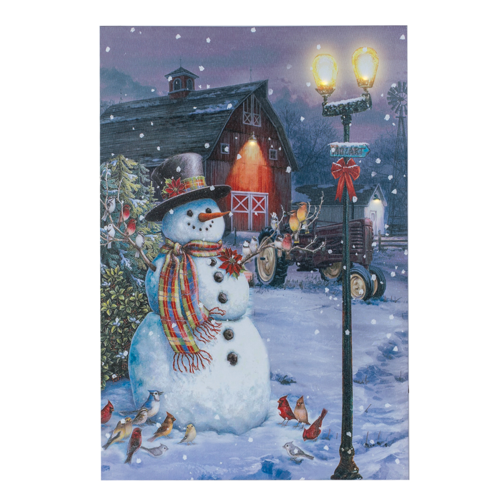 Картина Led підсвічування 4 Сніговик 40*2.5*60cм | Интернет-магазин Кактус