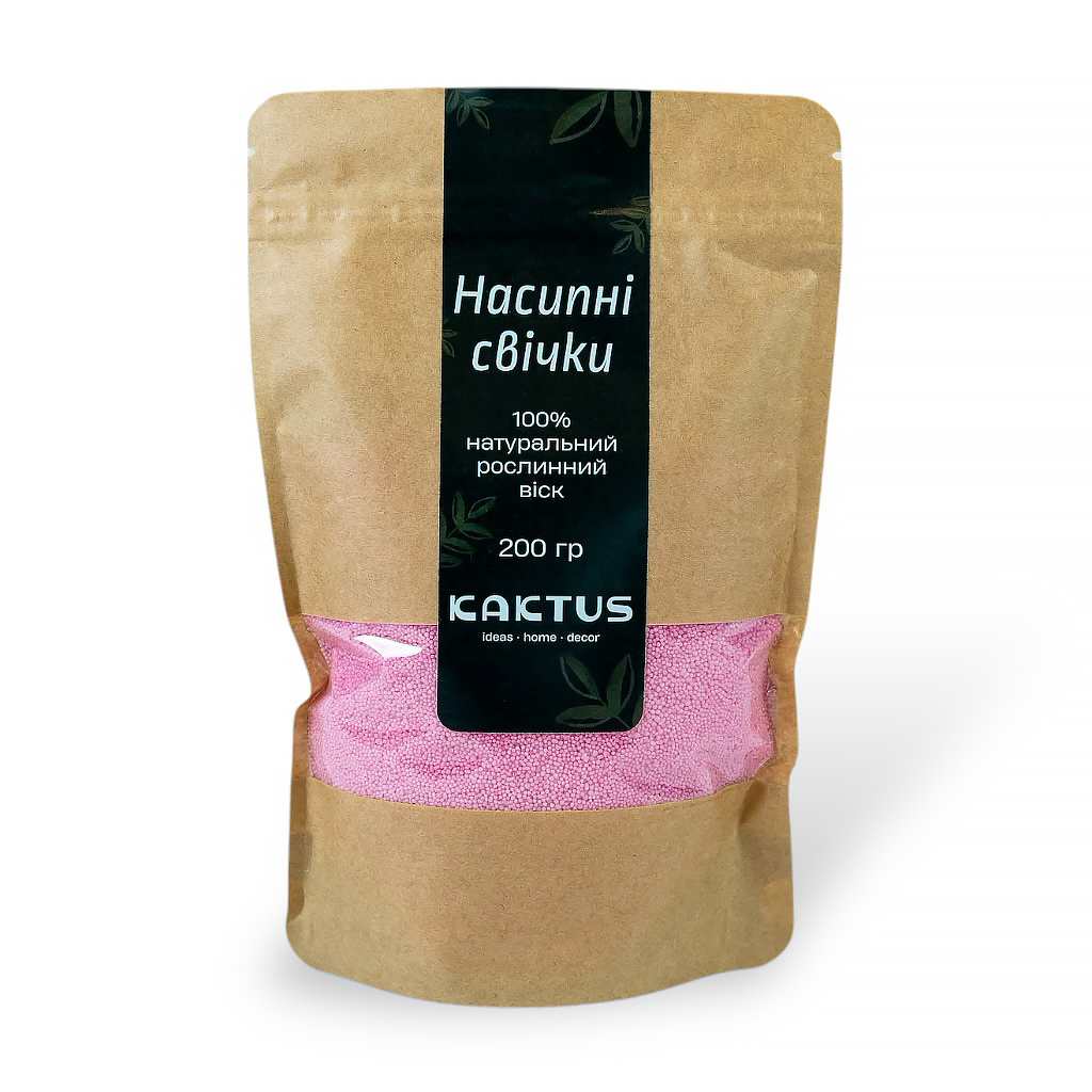 Свеча насыпная розовая 200г | Интернет-магазин Кактус