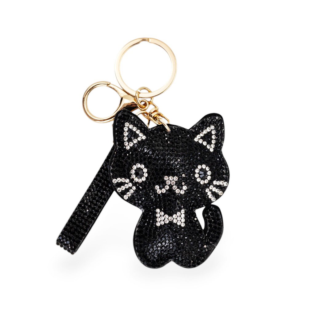Брелок Котик черный 11,5см | Интернет-магазин Кактус