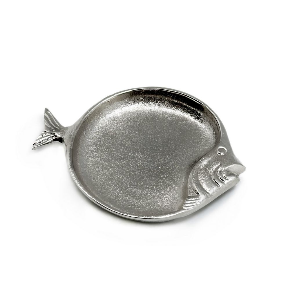 Блюдо алюминиевое Рыба S серебро 15,3 см | Интернет-магазин Кактус
