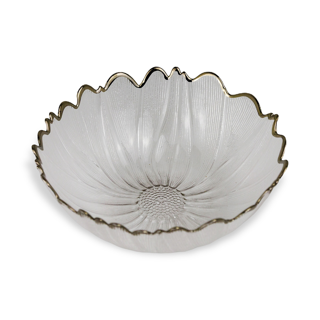 Пиала стеклянная Silver Orchid серебро 25 см | Интернет-магазин Кактус