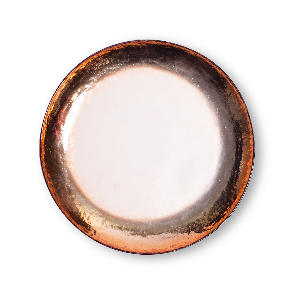 Тарілка скло Діамант мідь 30см | Интернет-магазин Кактус