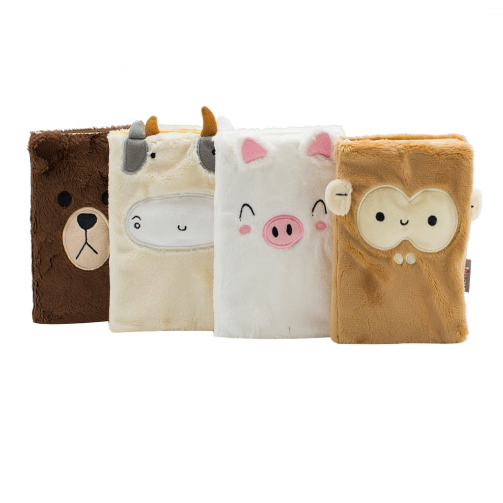 Блокнот Зверюшки мех 10.5 * 14.8см | Интернет-магазин Кактус