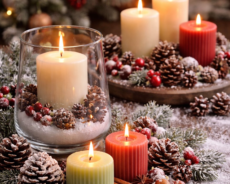 свечки в зимнем декоре.jpg