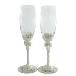 Келихи Весільні шампанське White Pearl 2шт
