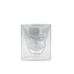 Скляна склянка з подвійними стінками Череп 75 мл