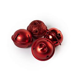 Набор бубенцов красный 4шт 4см