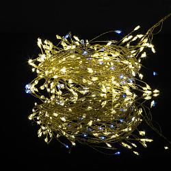 Гирлянда сороконожка 240LED 3м теплый белый+ холодный белый, 8 функций, адаптер