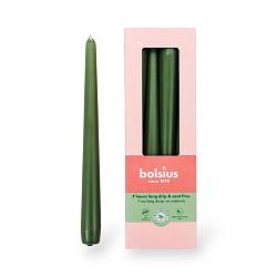 Набор столовых свечей зеленые 24,5 см 4 шт