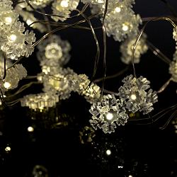 Гирлянда на батарейках Снежинка 48LED 2,4м белый