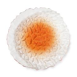  Тарілка скло Вінтаж  помаранчева 28см