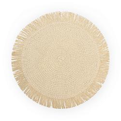 Серветка під тарілку кругла натурально бежева Соломка 38см