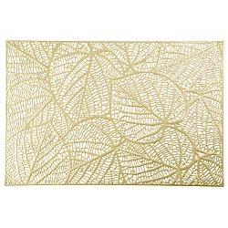 Циновка під тарілку Leaf gyre золото 30х45см