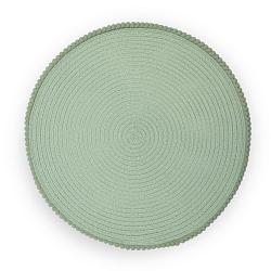 Серветка під тарілку кругла м'ятна Помпон 38см