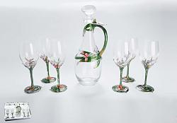 Набір Орхідея графін і 6 келихів