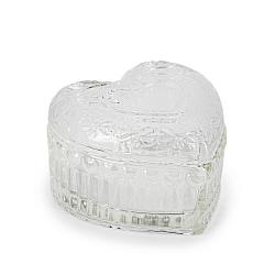 Скринька скляна Серце прозора 5,5х9х9,5см