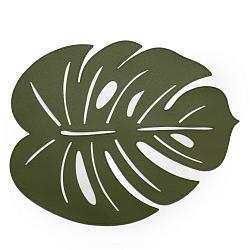 Серветка під тарілку зелена Лист Монстери 47х38см