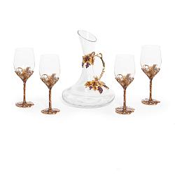 Набір винний Виноград графін та 4 келиха