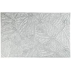 Циновка під тарілку Leaf gyre срібло 30х45см