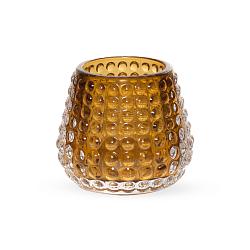 Подсвечник стекло желтый 6,5х7,4 см