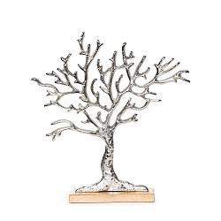 Дерево алюминиевое на деревянной подставке 32.5х7х34.5 см