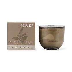 Свічка в скляному свічнику Allure Чорний уд і пачулі сірий 400г